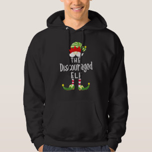 Entmutigte Elf-Gruppe Weihnachten Pajama-Party Hoodie