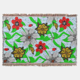 Entomologen Bouquet Throw Blanket Decke