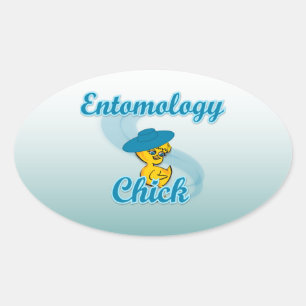 Entomology Chick #3 Ovaler Aufkleber