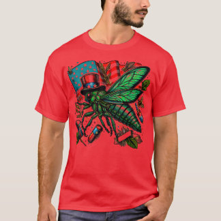 Entomology Cicada 4. july Lover Cicada Fest 2024 T-Shirt