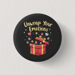 Entpacken Sie Ihre Gefühle Weihnachten Weihnachten Button