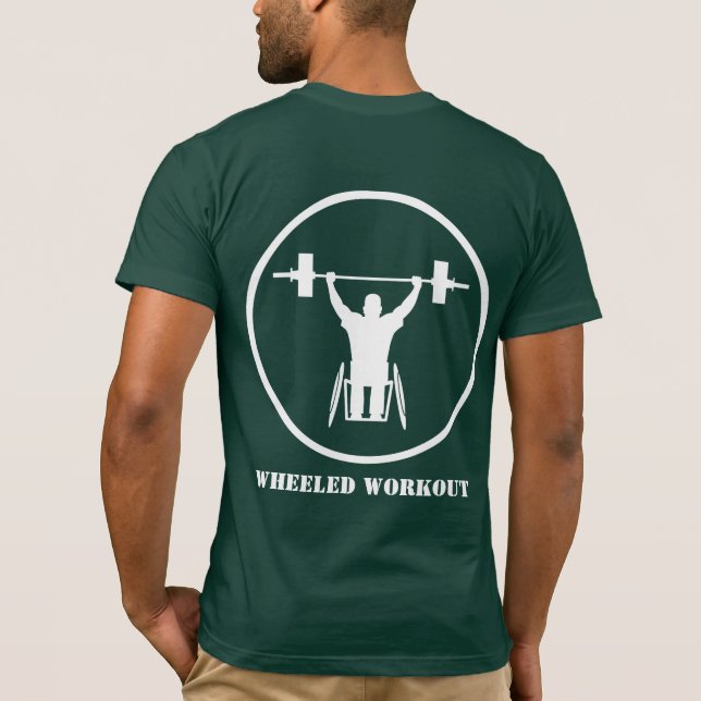 Entraînement à roues - Logo blanc - Vert - T-shirt (Dos)