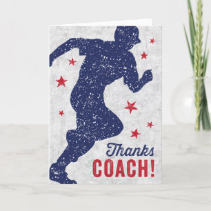 Entraîneur de baseball Carte de remerciements avec