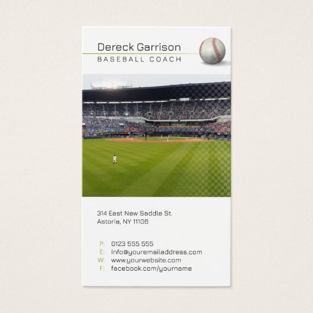 Entraîneur de baseball | Photo du joueur (Devant)