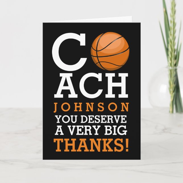 Entraîneur de basket-ball Personnalisé Merci Bold (Devant)