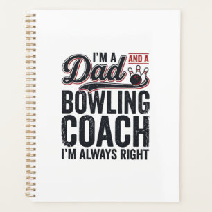 Entraîneur de bowling papa toujours à raison conce