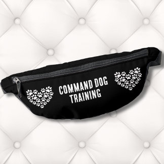 Entraîneur de chien Empreinte de patte noir blanc