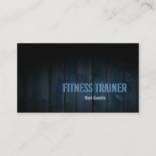 Entraîneur de fitness Carte de visite Bois foncé