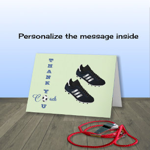 Entraîneur de football carte de remerciements de s