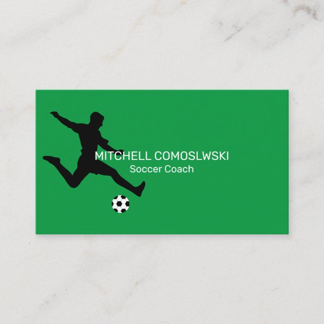 Entraîneur de football Carte de visite moderne (Devant)