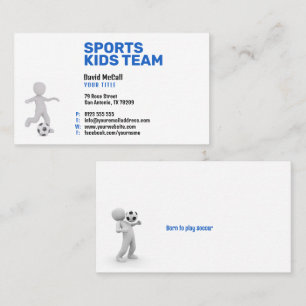 Entraîneur de football   Carte de visite sportif p