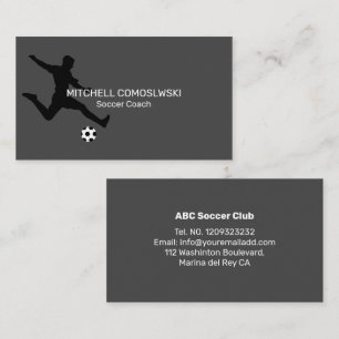 Entraîneur de football professionnel Carte de visi