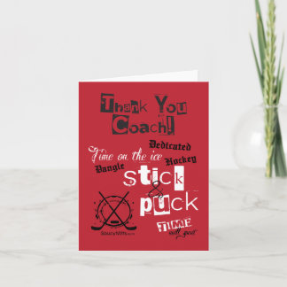Entraîneur de hockey Merci ! Carte de vœux