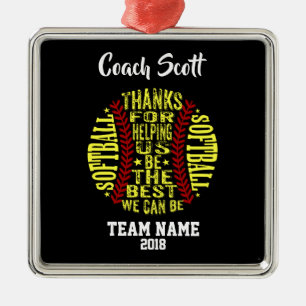 Entraîneur de softball GIFT ORNEMENT PERSONNALISÉ