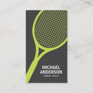 Entraîneur de tennis carte de visite - gris, moder