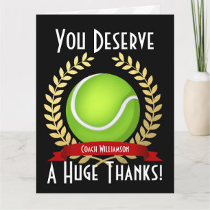 Entraîneur de tennis géant Merci noir