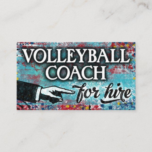 Entraîneur De Volley-Ball Pour Louer Des Cartes de (Devant)