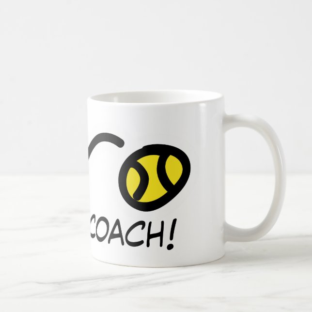 Entraîneur merci ! Tasse de tennis (Droite)