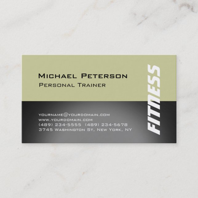 Entraîneur personnel Fitness Carte de visite sport (Devant)