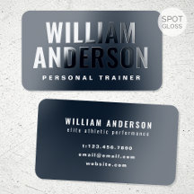 Entraîneur Personnel Minimaliste Gris Bleu Vernis