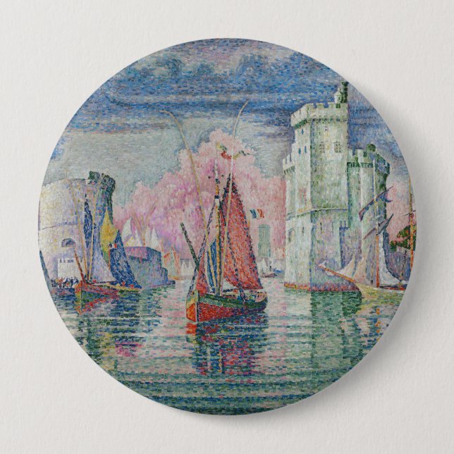 Entrance of La Rochelle Harbor, Paul Signac Button (Vorderseite)