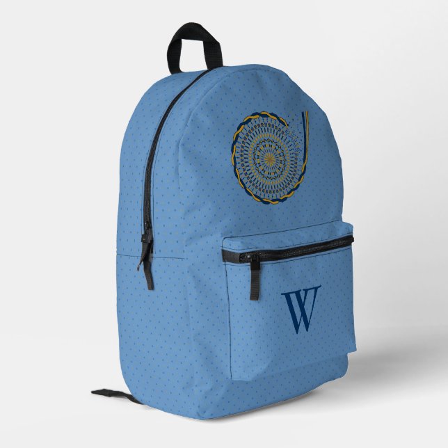 enträtselnd bedruckter rucksack (Rückseitige Ecke links)