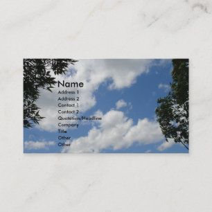 Entre 2 Cartes de visite d'arbres