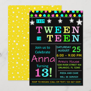 Entre à l'Ado 13e anniversaire Invitation I adoles