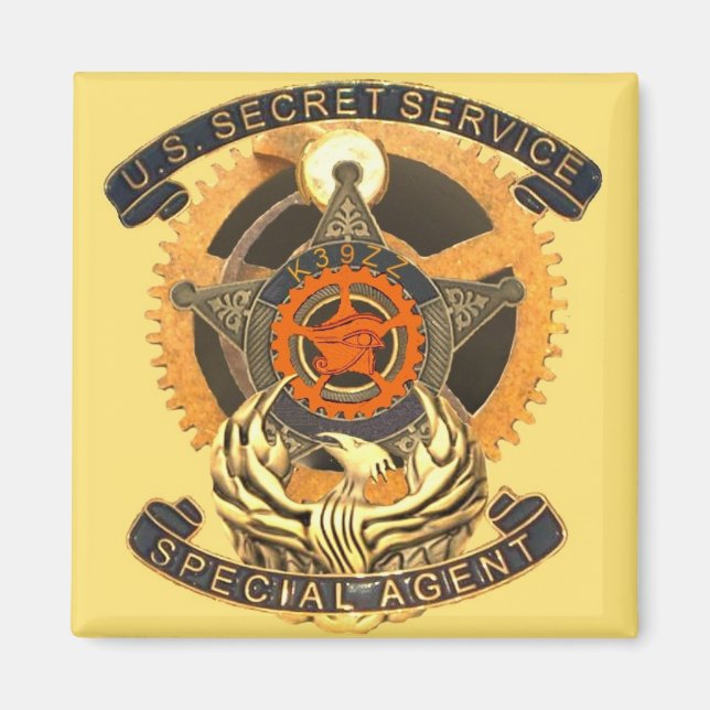 Entrepôt 13 Steampunk Secret Service Badge Magnet (Devant)