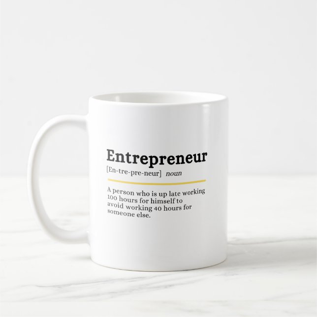 Entrepreneur Definition Personalized Kaffeetasse (Links)
