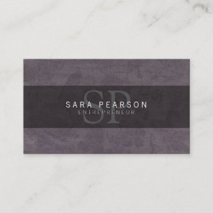 Entrepreneur Monogram Grunge Carte de visite