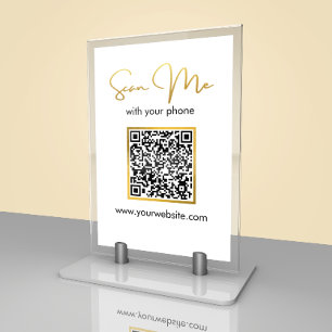 Entreprise   Carte de table de code QR de mariage