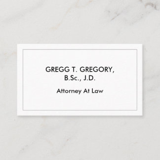 Entreprise, Carte de visite professionnel simple
