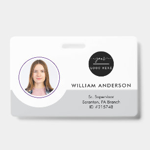 Entreprise de badge de sécurité avec photo d'emplo