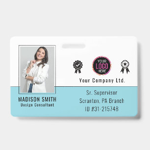Entreprise de badge de sécurité photo d'employé pe