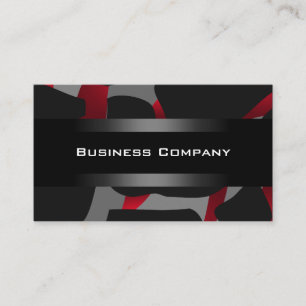 Entreprise de carte de visite abstraite rouge élég