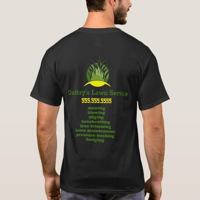 Entreprise de service de pelouse / T-shirt payant (Dos)