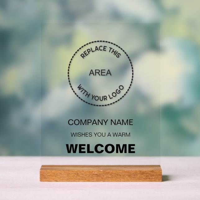 Entreprise Logo Affiche de bienvenue de texte noir (Neutre)