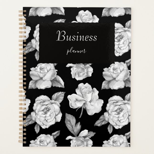 Entreprise moderne féminine design noir et blanc (Devant)