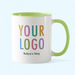 Entreprise Mug de Café Entreprise Logo & Nom Vert