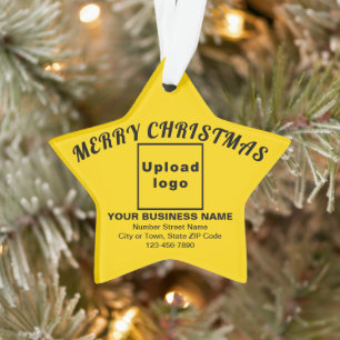 Entreprise Noël étoile jaune ornement acrylique
