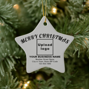 Entreprise Noël Gris Star Céramique Ornement