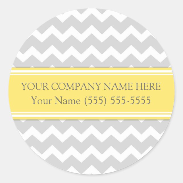 Entreprise personnalisée Nom Stickers Grey Chevron (Devant)