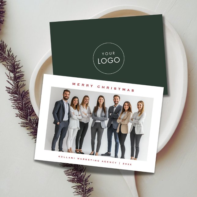 Entreprise Photo Cartes de Noël Avec logo (Créateur téléchargé)