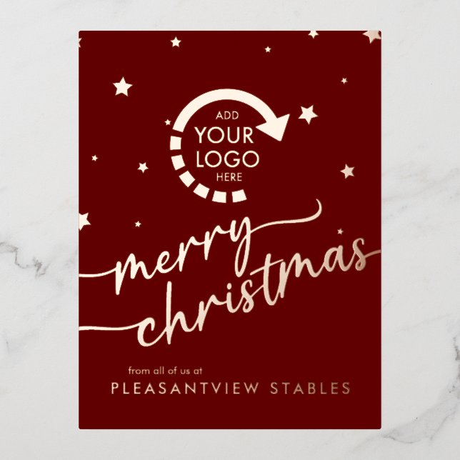 Entreprise VOTRE LOGO Foil Carte postale de vacanc (Recto)