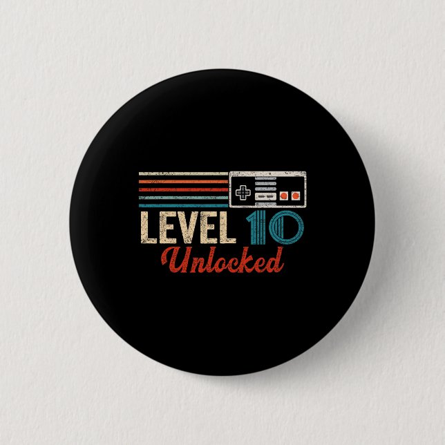 Entriegelter Videospielsteuerelement der Stufe 10  Button (Vorderseite)