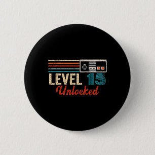 Entriegelter Videospielsteuerelement der Stufe 15  Button
