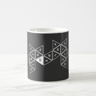 Entrolltes D20 Kaffeetasse