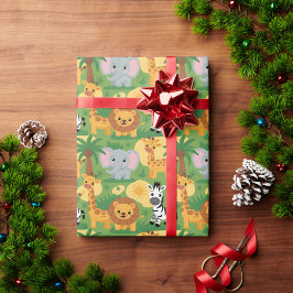 Entrolltes Geschenkpapier mit einem verspielten Ds