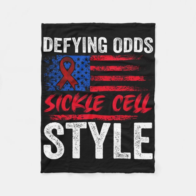 Entschärfen von Odds Sickle Cell Style Us Patrioti Fleecedecke (Vorderseite)